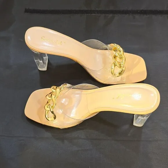 BRAND NEW BONNILEL CLEAR OPEN-TOE WOMEN'S SANDAL - Picture 7 of 16